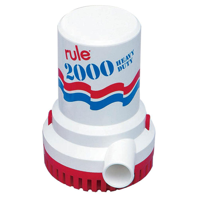 Rule 2000 GPH Non-Automatic Bilge Pump w/6' Leads [10-6UL] - Wholesaler Elite LLC