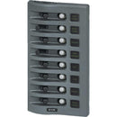 Blue Sea 4378 WeatherDeck 8 position grey circuit breaker panel