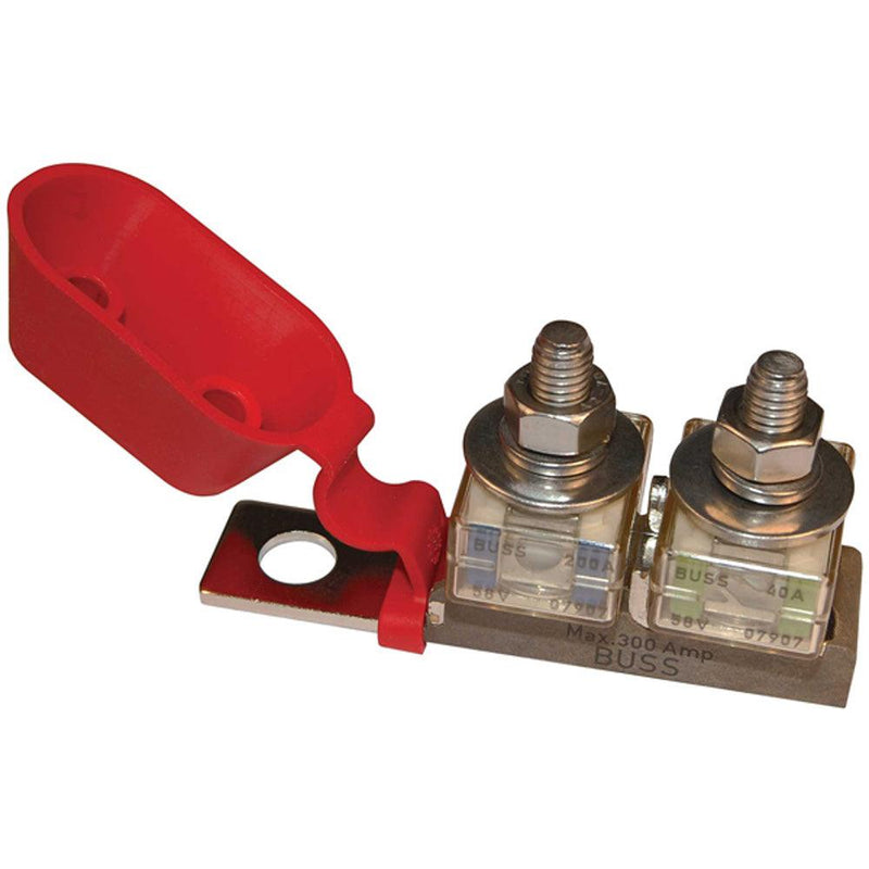 Blue Sea 2151 Terminal Fuse Block - 3/8" Mounting Hole - 2 Terminal Studs [2151] - Wholesaler Elite LLC
