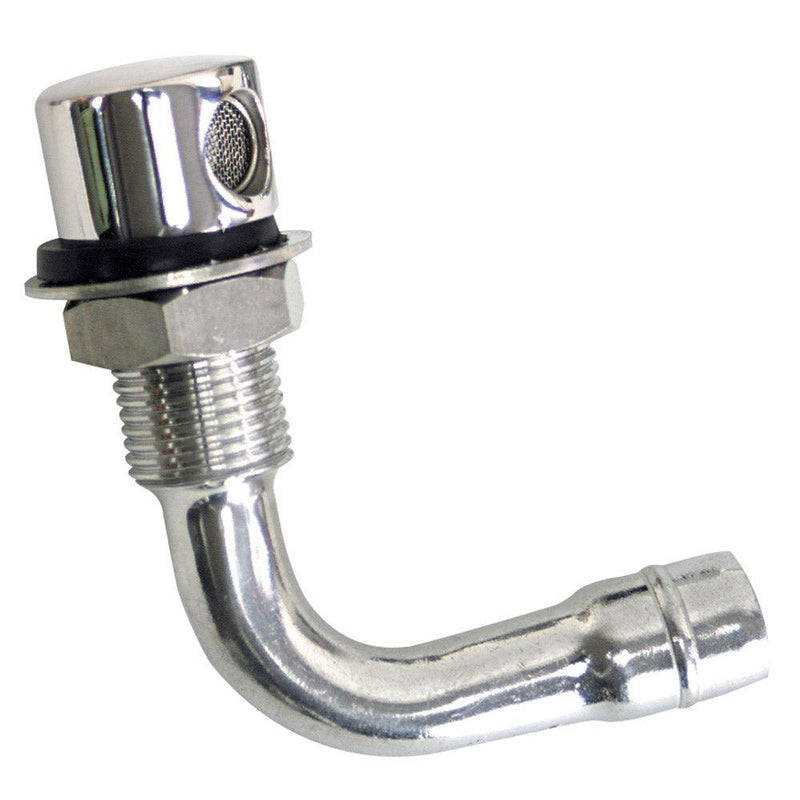 Whitecap Fuel Vent - Round Head, 90 Degree, 5/8" Hose [6023C] - Wholesaler Elite LLC