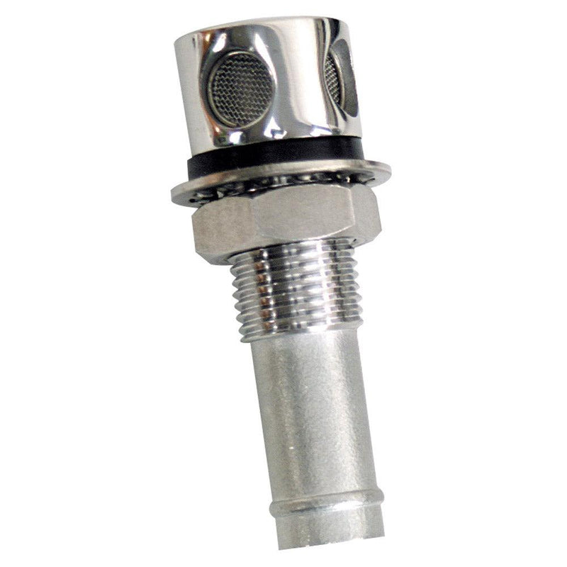 Whitecap Fuel Vent - Round Head, Straight, 9/16" Chrome Brass [S-7032C] - Wholesaler Elite LLC