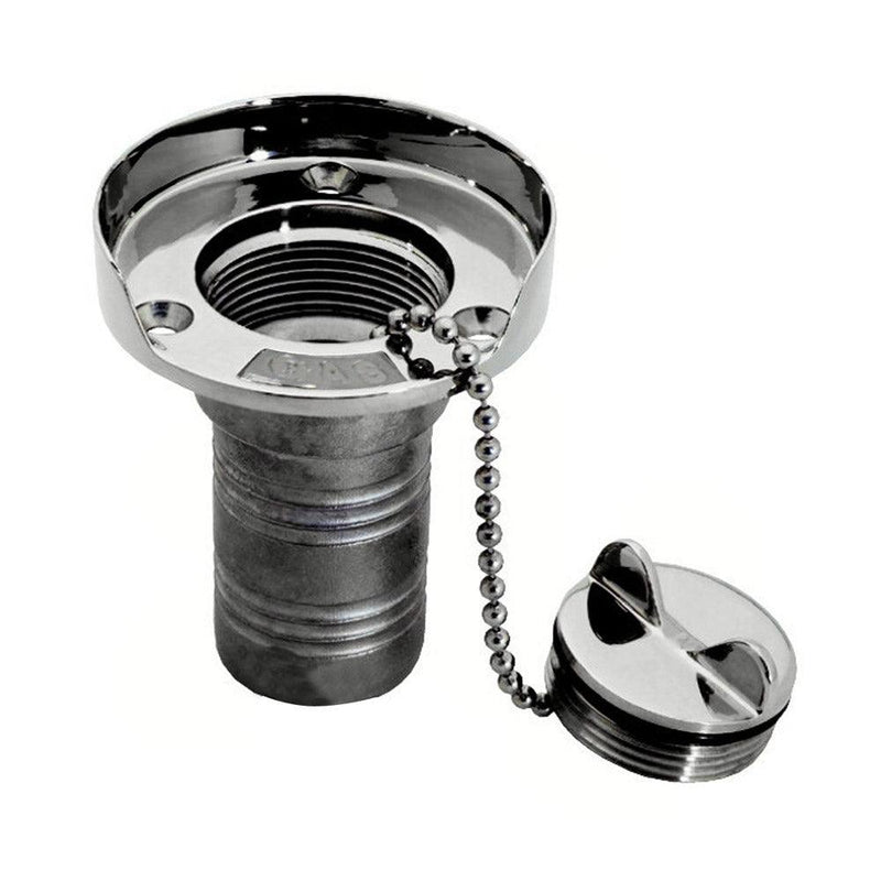 Whitecap Gas Hose Deck Fill w/Splash Guard - 1-1/2" Chain [6001] - Wholesaler Elite LLC
