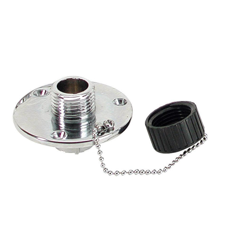 Whitecap C.P. Brass Outlet 2-3/4" Base 1" Depth [P-2454C] - Wholesaler Elite LLC