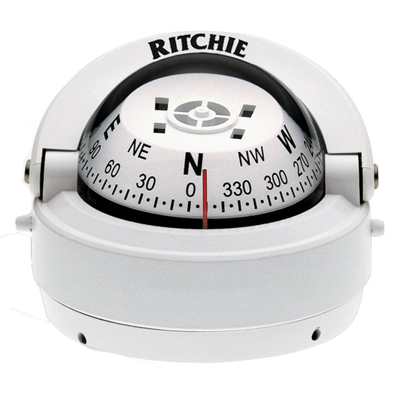 Ritchie S-53W Explorer Compass - Surface Mount - White [S-53W] - Wholesaler Elite LLC