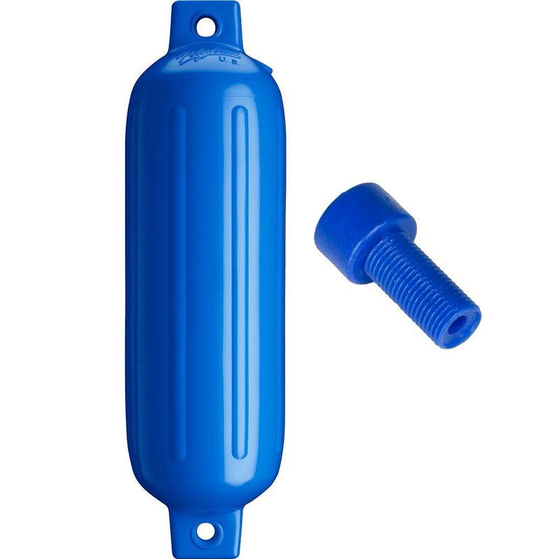 Polyform G-3 Twin Eye Fender 5.5" x 19" - Blue w/Adapter [G-3-BLUE] - Wholesaler Elite LLC