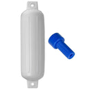 Polyform G-4 Twin Eye Fender 6.5" x 22" White w/Adapter [G-4-WHITE] - Wholesaler Elite LLC