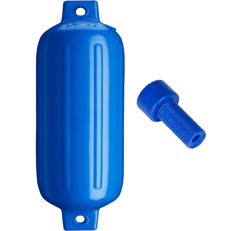 Polyform G-5 Twin Eye Fender 8.8" x 26.8" - Blue w/Adapter [G-5-BLUE] - Wholesaler Elite LLC