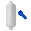Polyform G-6 white twin eye fender with adapter 11 x 30 inch