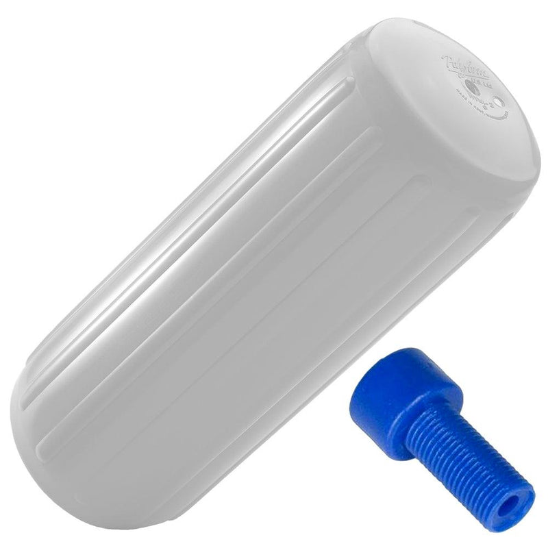 Polyform HTM-2 Fender 8.5" x 20.5" - White w/Adapter [HTM-2-WHITE] - Wholesaler Elite LLC