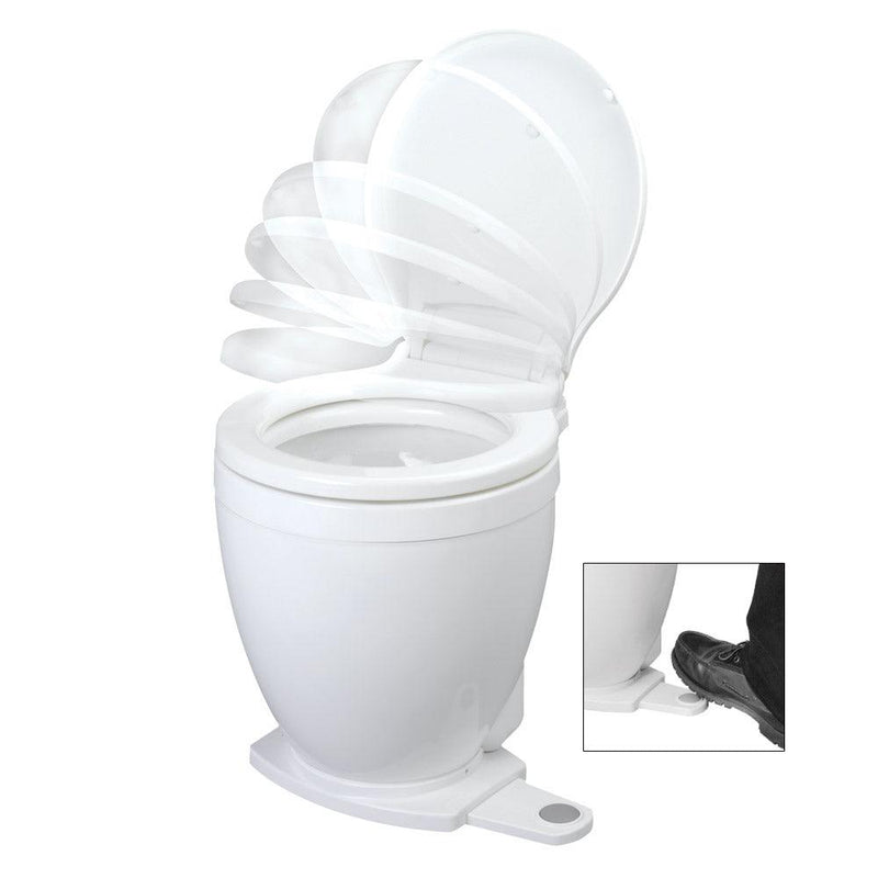 Jabsco Lite Flush Electric 12V Toilet w/Footswitch [58500-0012] - Wholesaler Elite LLC