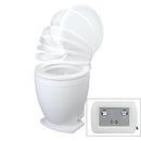 Jabsco Lite Flush 12V electric toilet with control panel
