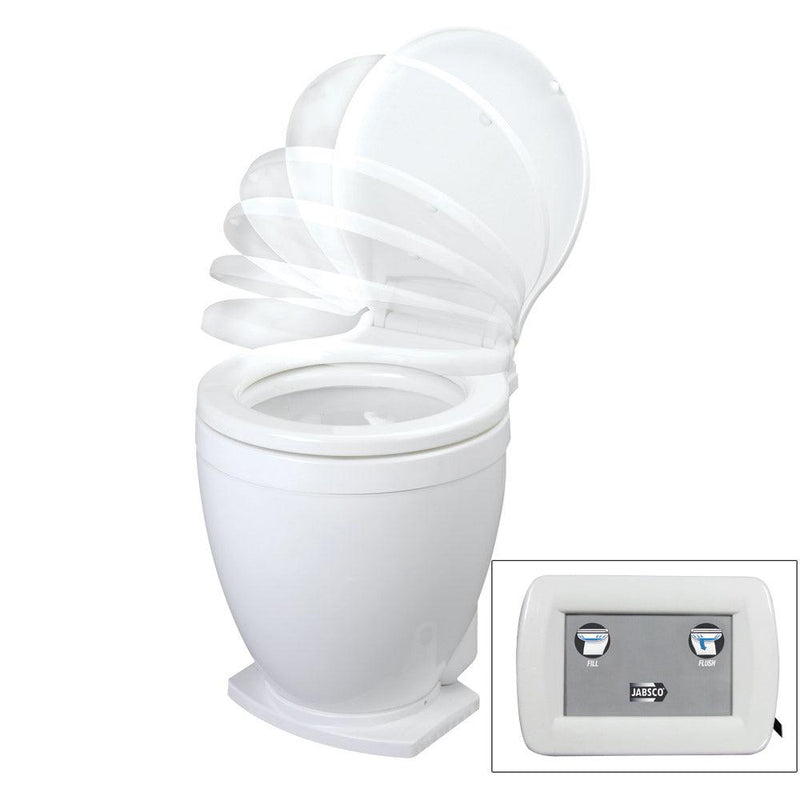 Jabsco Lite Flush Electric 12V Toilet w/Control Panel [58500-1012] - Wholesaler Elite LLC