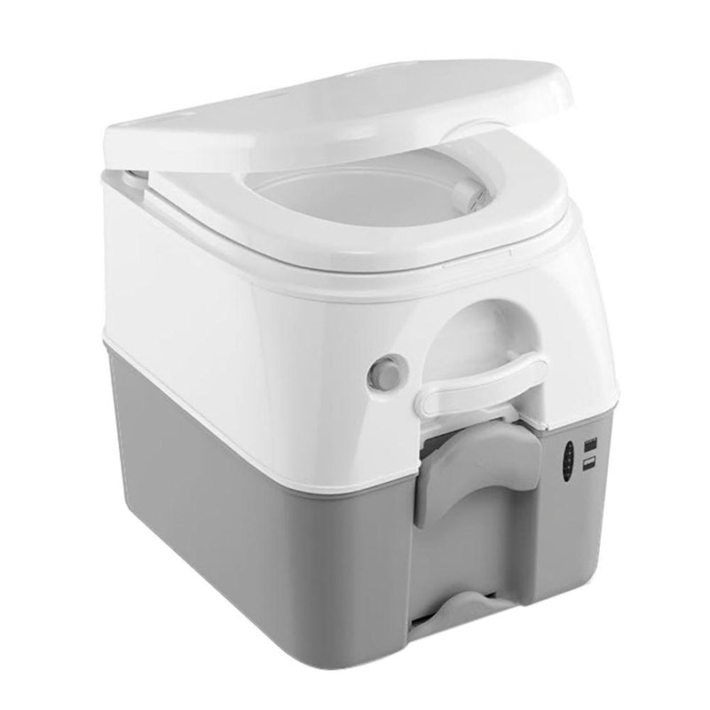 Dometic 975 MSD Portable Toilet w/Mounting Brackets - 5 Gallon - Grey [301197506] - Wholesaler Elite LLC