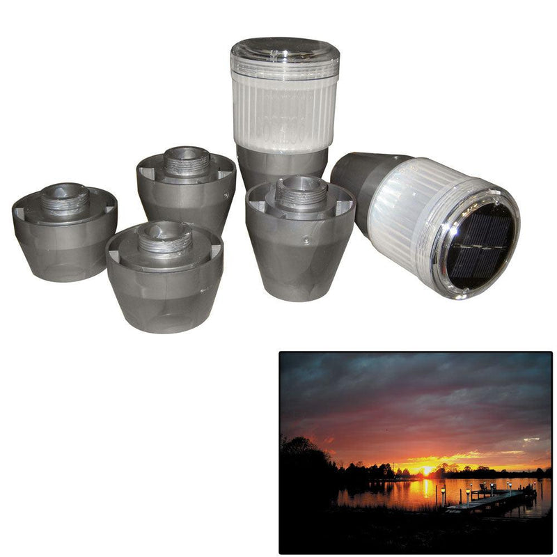 Dock Edge Postlite Solar LED Post Light 2pk [96-258-F] - Wholesaler Elite LLC