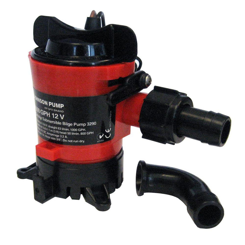 Johnson Pump 1000 GPH Bilge Pump 3/4" 12V Dura Ports [32903] - Wholesaler Elite LLC