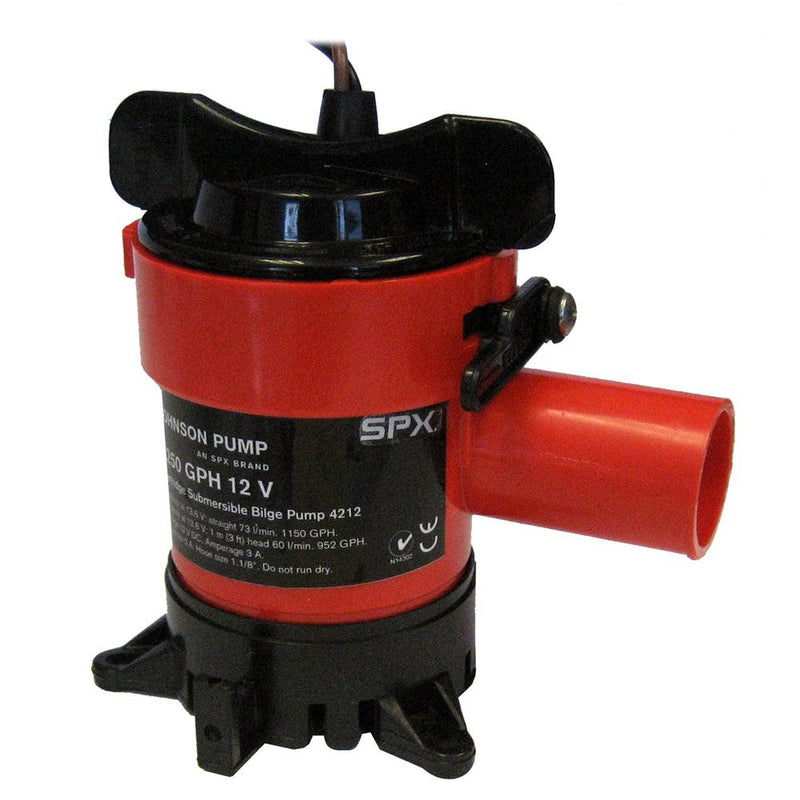 Johnson Pump 1250 GPH Bilge Pump 1-1/8" Hose 12V [42123] - Wholesaler Elite LLC