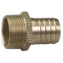 Perko 1-1/4 inch bronze straight pipe to hose adapter