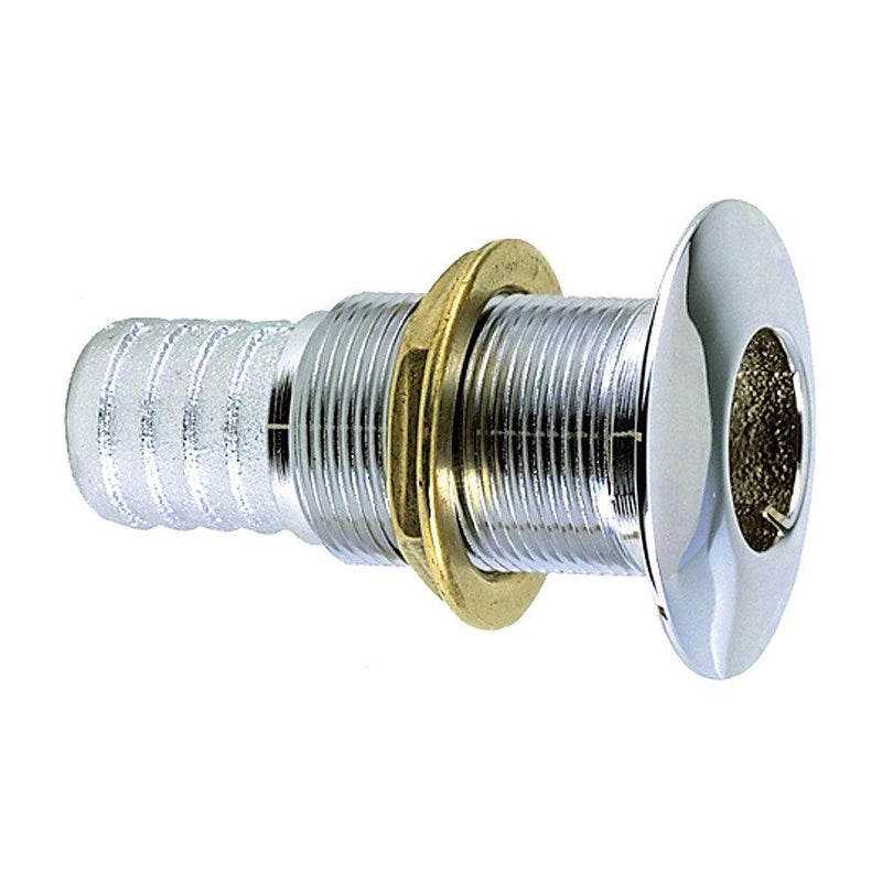 Perko 1-1/8" Thru-Hull Fitting f/ Hose Chrome Plated Bronze Made in the USA [035006ADPC] - Wholesaler Elite LLC