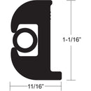 TACO 50 foot black flex vinyl rub rail kit with black insert