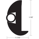 TACO Flex Vinyl Rub Rail Kit - Black w/Black Insert - 70' - 1-7/8" x 1-1/16" [V11-2423BBK70-2] - Wholesaler Elite LLC