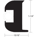 TACO 50 foot black flex vinyl rub rail kit with white insert 1-1/4 inch