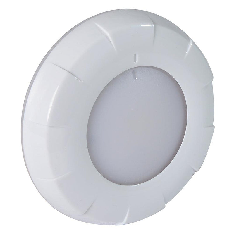 Lumitec Aurora LED Dome Light - White Finish - White/Blue Dimming [101075] - Wholesaler Elite LLC