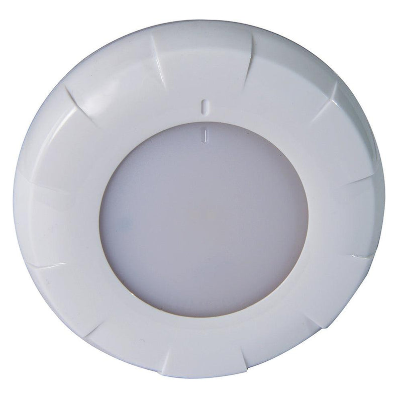 Lumitec Aurora LED Dome Light - White Finish - White/Blue Dimming [101075] - Wholesaler Elite LLC