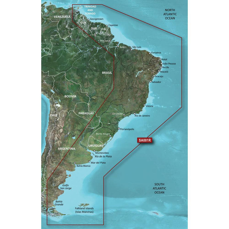 Garmin BlueChart g3 HD - HXSA001R - South America East Coast - microSD/SD [010-C1062-20] - Wholesaler Elite LLC