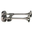 Schmitt Marine Deluxe All-Stainless Shorty Dual Trumpet Horn - 12V [10012] - Wholesaler Elite LLC