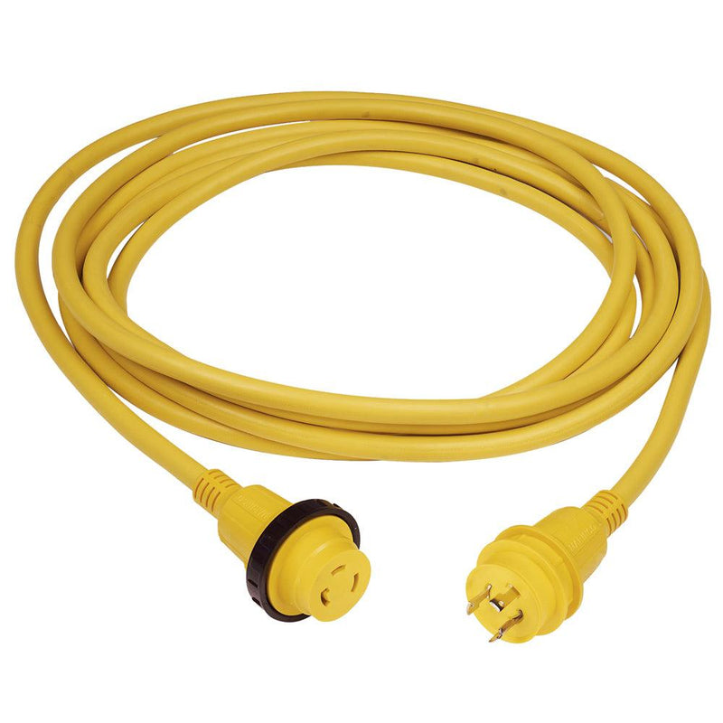 Marinco 30A 25' Molded Cordset - 125V - Yellow [199117] - Wholesaler Elite LLC
