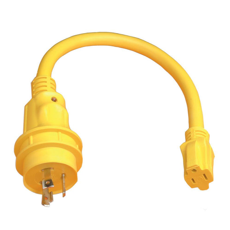Marinco Pigtail Adapter 15A Female to 30A Male