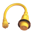 Marinco pigtail adapter plus 30A female to 15A male