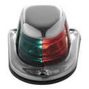 Attwood 1-Mile Deck Mount, Bi-Color Red/Green Combo Sidelight - 12V - Stainless Steel Housing [66318-7] - Wholesaler Elite LLC