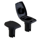 Attwood Oval 2-Pin Base f/Angled Pole - Black [91022-7] - Wholesaler Elite LLC