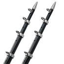 TACO 15 foot heavy duty telescopic outrigger poles black silver