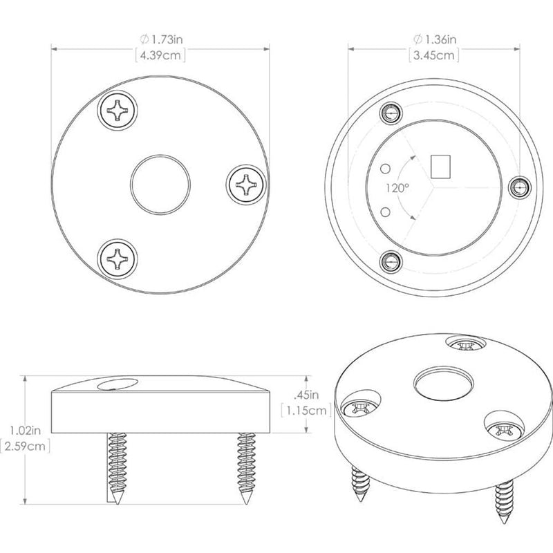 Lumitec High Intensity "Anywhere" Light - Brushed Housing - White Non-Dimming [101033] - Wholesaler Elite LLC