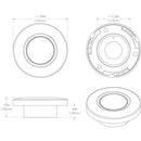Lumitec Orbit - Flush Mount Down Light - White Finish - 4-Color Blue/Red/Purple/White Non Dimming [112520] - Wholesaler Elite LLC