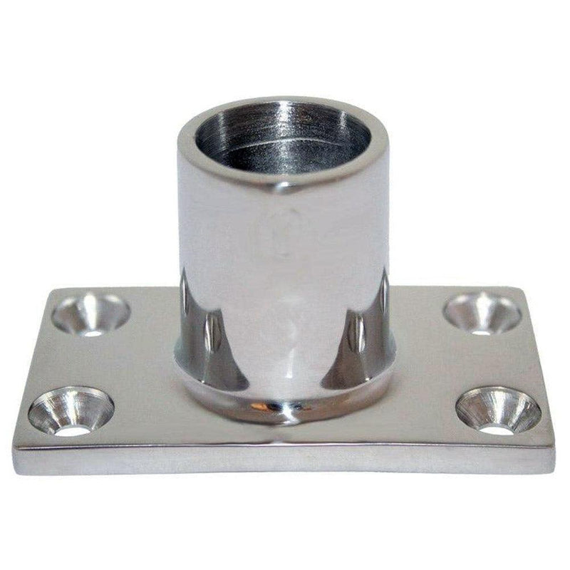 Whitecap 1" O.D. 90 Degree Rectangle Base SS Rail Fitting [6141C] - Wholesaler Elite LLC