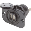 Blue Sea Dual USB Charger Socket - 2 USB Ports w/Watertight Cap [1016] - Wholesaler Elite LLC