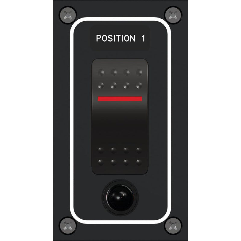Paneltronics Waterproof Panel - DC 1-Position Illuminated Rocker Switch & Circuit Breaker [9960021B] - Wholesaler Elite LLC