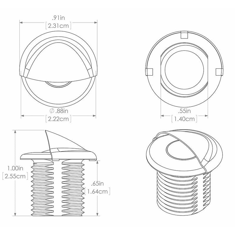 Lumitec Aruba - Courtesy Light - Polished SS Finish - Red Non-Dimming [101146] - Wholesaler Elite LLC
