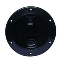 Beckson 4 inch black smooth screw-out deck plate