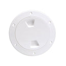 Beckson 4" Smooth Center Screw-Out Deck Plate - White [DP40-W] - Wholesaler Elite LLC
