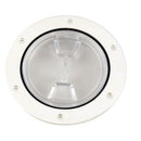 Beckson 4 inch white clear center screw-out deck plate