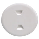 Beckson 5 inch white twist-out deck plate