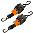 CargoBuckle Mini G3 Retractable Tie-Down w/ Dual S-Hooks 1" x 72" - Pair [F111640] - Wholesaler Elite LLC