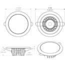 Lumitec Mirage - Flush Mount Down Light - Glass Finish/Polished SS - 4-Color Red/Blue/Purple Non Dimming w/White Dimming [113110] - Wholesaler Elite LLC