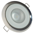 Lumitec Mirage - Flush Mount Down Light - Glass Finish/Polished SS Bezel - Warm White Dimming [113119] - Wholesaler Elite LLC
