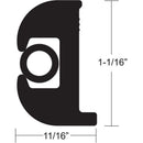 TACO Flex Vinyl Rub Rail Kit - Black w/Black Insert - 70' - 1-1/16" x 11/16" [V11-0809BBK70-2] - Wholesaler Elite LLC