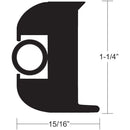 TACO Flex Vinyl Rub Rail Kit - Black w/Black Insert - 70' - 1-1/4" x 15/16" [V11-3447BBK70-2] - Wholesaler Elite LLC